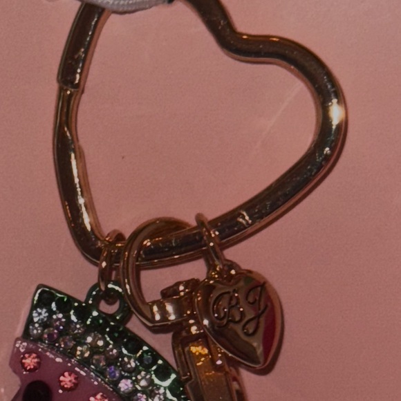 NIB Betsey Johnson Watermelon Slice Bag Charm Key Chain - Picture 5 of 7